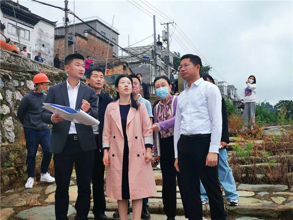 林蓉到三河村昌江水生態(tài)工程調(diào)研文物保護工作